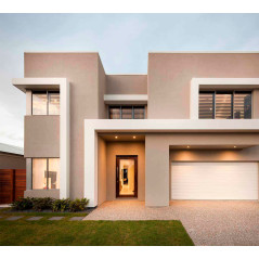 Fachada con revestimento de exterior
